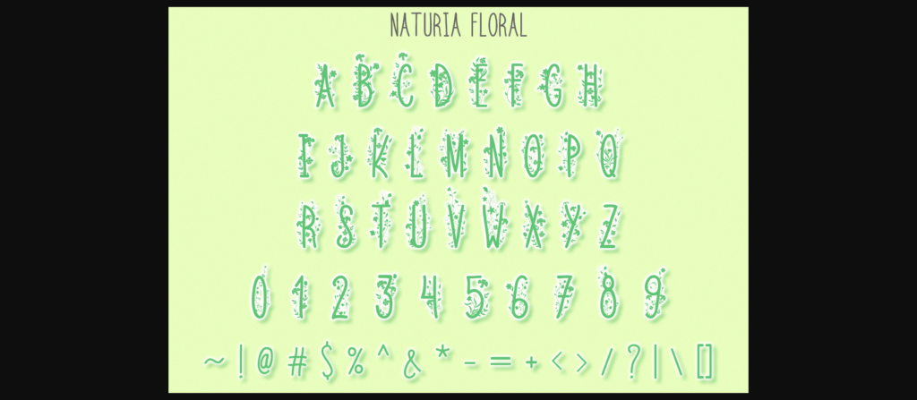 Naturia Font Poster 4