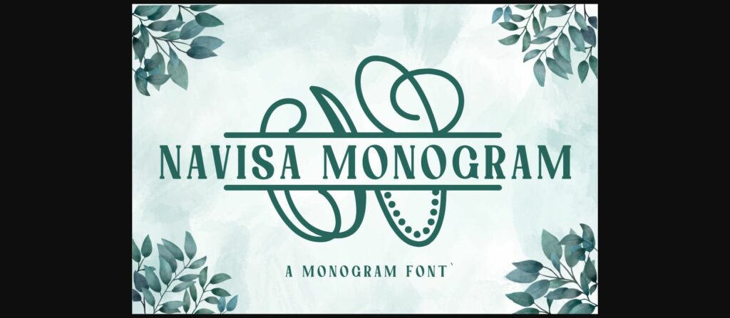 Navisa Monogram Font Poster 1