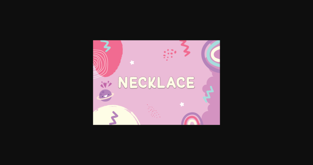 Necklace Font Poster 1