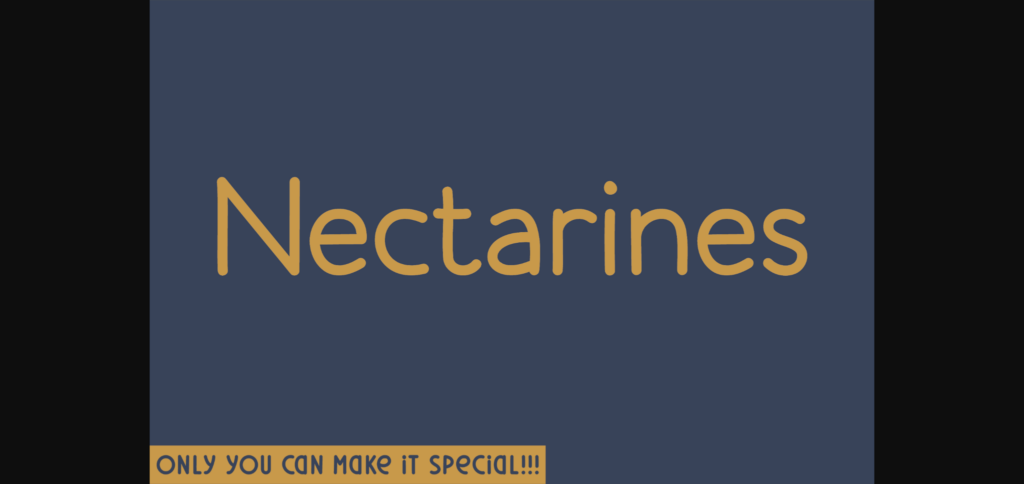 Nectarines Font Poster 3