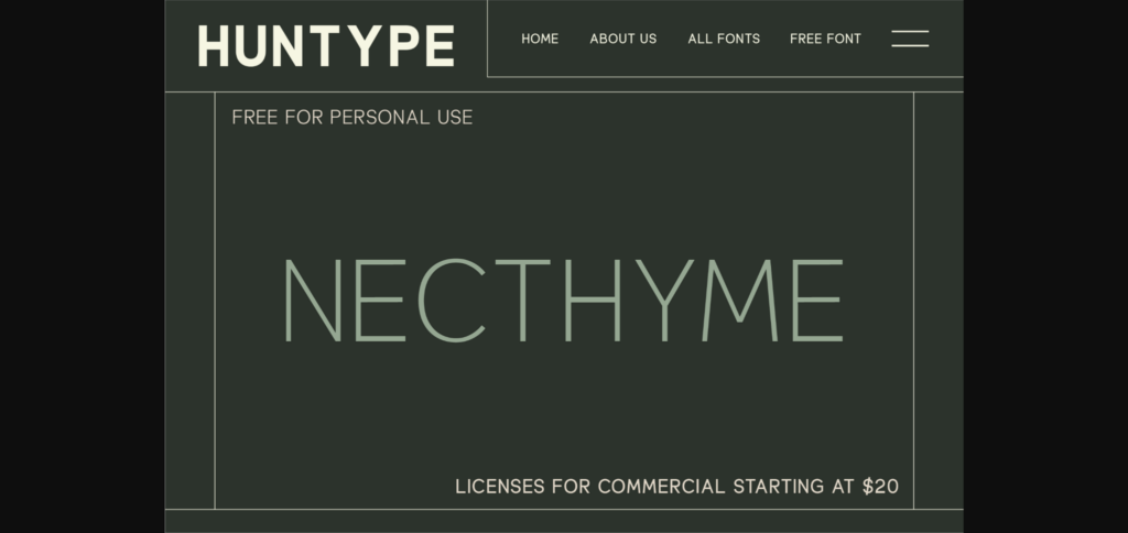 Necthyme Font Poster 4