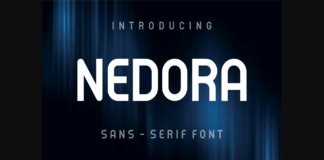 Nedora Font Poster 1