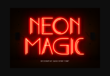 Neon Magic Font Poster 1