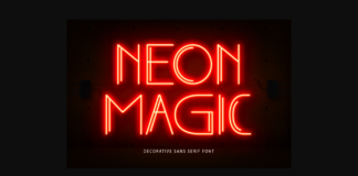 Neon Magic Font Poster 1