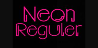 Neon Reguler Font Poster 1