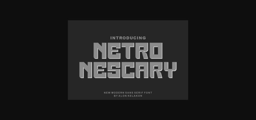 Netro Nescary Font Poster 3