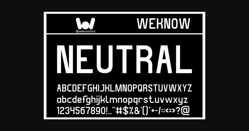 Neutral Font Poster 1