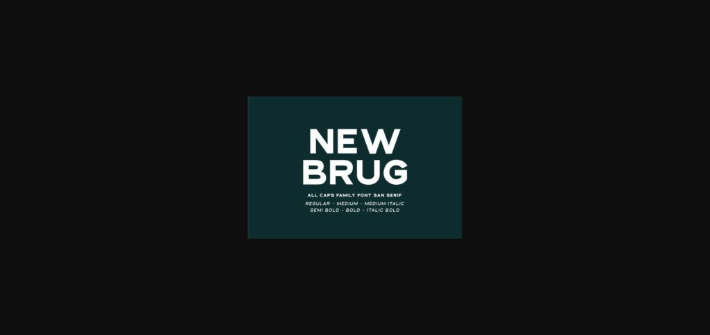 New Brug Font Poster 5