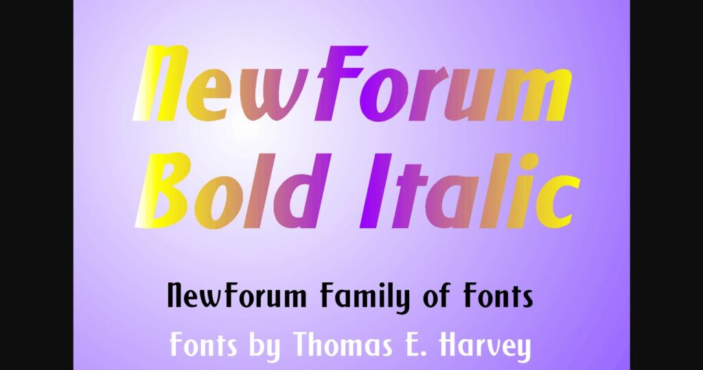 New Forum Bold Italic Font Poster 1