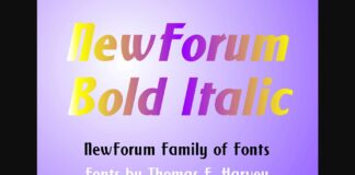 New Forum Bold Italic Font Poster 1
