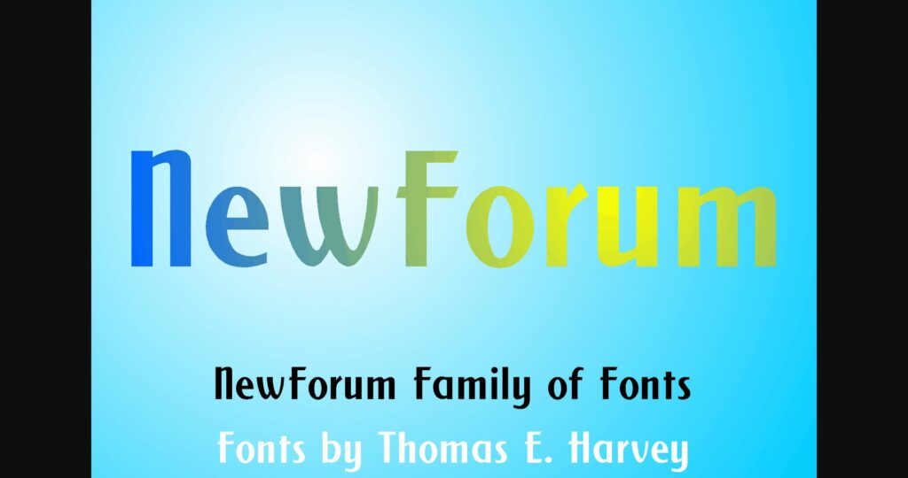 New Forum Font Poster 3