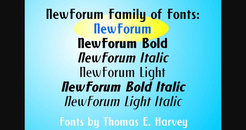 New Forum Font Poster 4