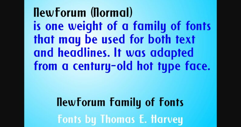 New Forum Font Poster 5