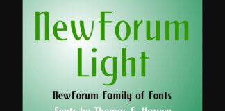 New Forum Light Font Poster 1