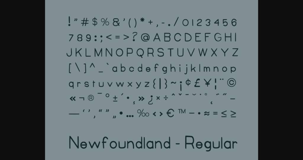 Newfoundland Font Poster 2