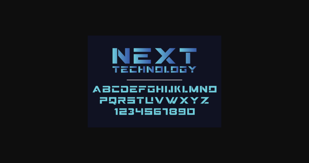 Next Technology Font Poster 1