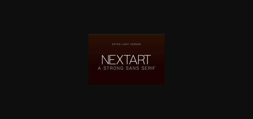 Nextart Extra Light Font Poster 3