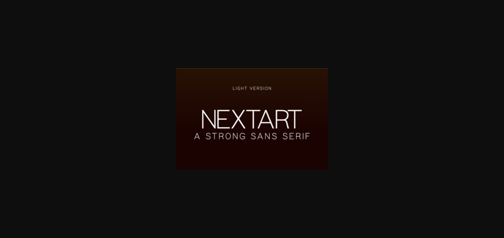 Nextart Light Font Poster 3