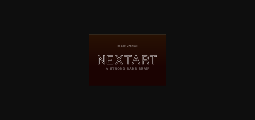 Nextart Outline Black Font Poster 3