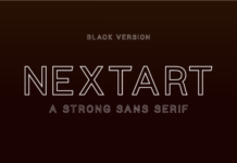 Nextart Outline Black Font