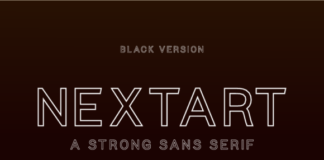 Nextart Outline Black Font