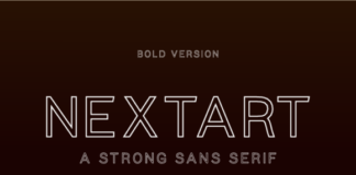 Nextart Outline Bold Font