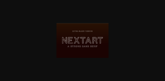 Nextart Outline Extra Black Font Poster 1