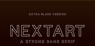 Nextart Outline Extra Black Font