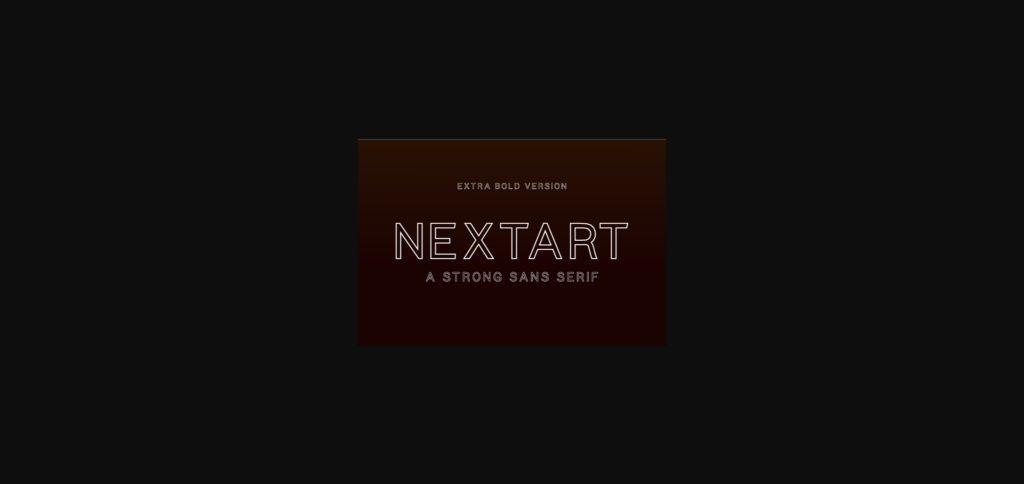 Nextart Outline Extra Bold Font Poster 1