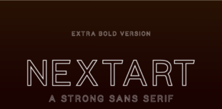 Nextart Outline Extra Bold Font