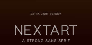 Nextart Outline Extra Light Font