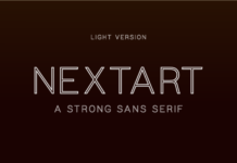 Nextart Outline Light Font