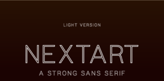 Nextart Outline Light Font