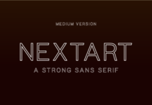 Nextart Outline Medium Font