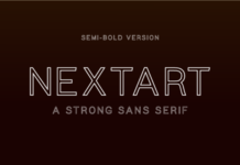 Nextart Outline Semi-Bold Font