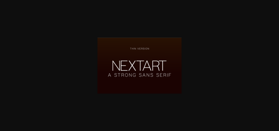 Nextart Thin Font Poster 3