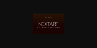 Nextart Thin Font Poster 1