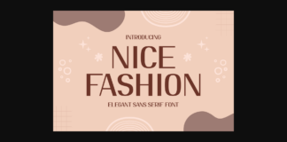 Nice Fashion Font Poster 1