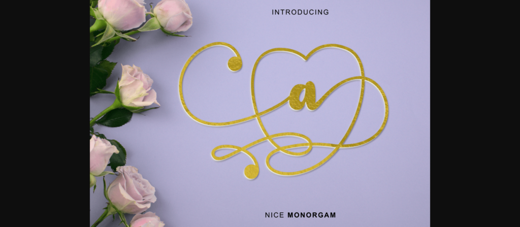 Nice Monogram Font Poster 3