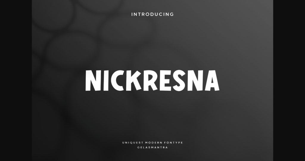 Nickresna Font Poster 1