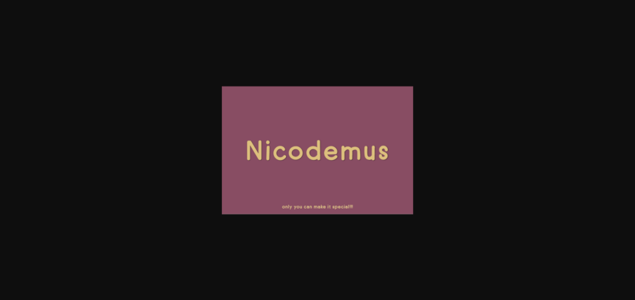 Nicodemus Font Poster 3