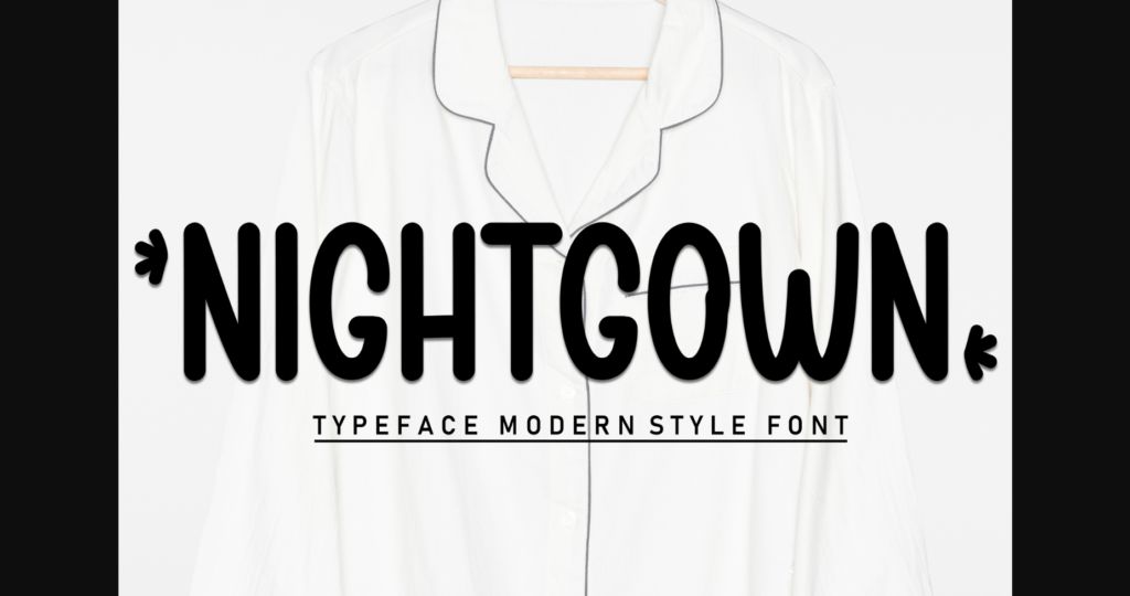 Night Gown Font Poster 3