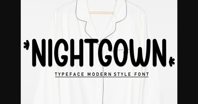 Night Gown Font Poster 1