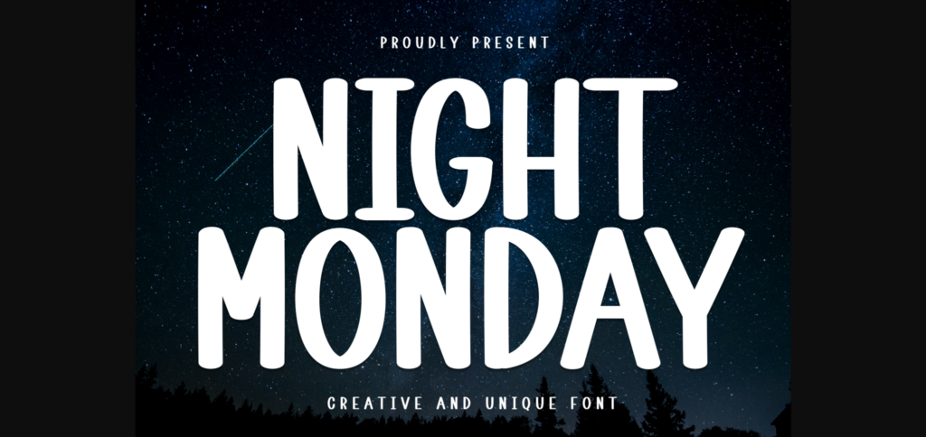 Night Monday Font Poster 3