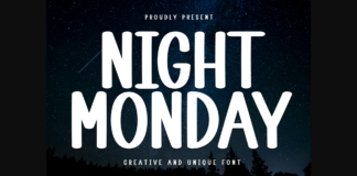 Night Monday Font Poster 1