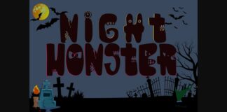 Night Monster Font Poster 1