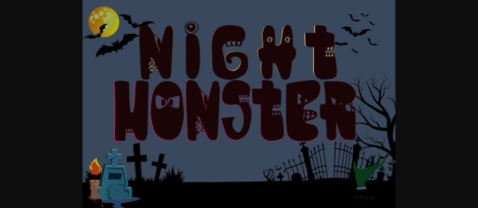 Night Monster Font Poster 1