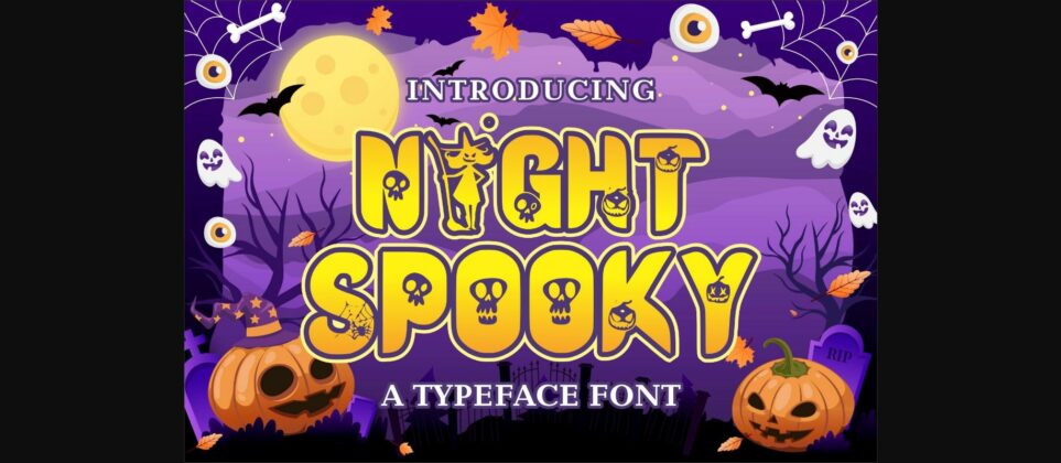 Night Spooky Font Poster 3