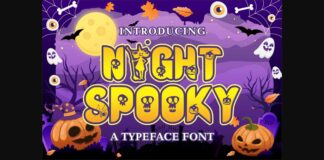 Night Spooky Font Poster 1