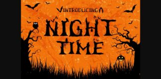 Night Time Font Poster 1